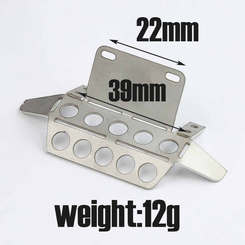 แผ่นป้องกันโลหะด้านหน้าสำหรับรถบังคับวิทยุขนาด 1/12 รุ่น MN D90 D91 D99S MN99 อะไหล่อัพเกรดพร้อมรูสำหรับติดตั้งวินซ์