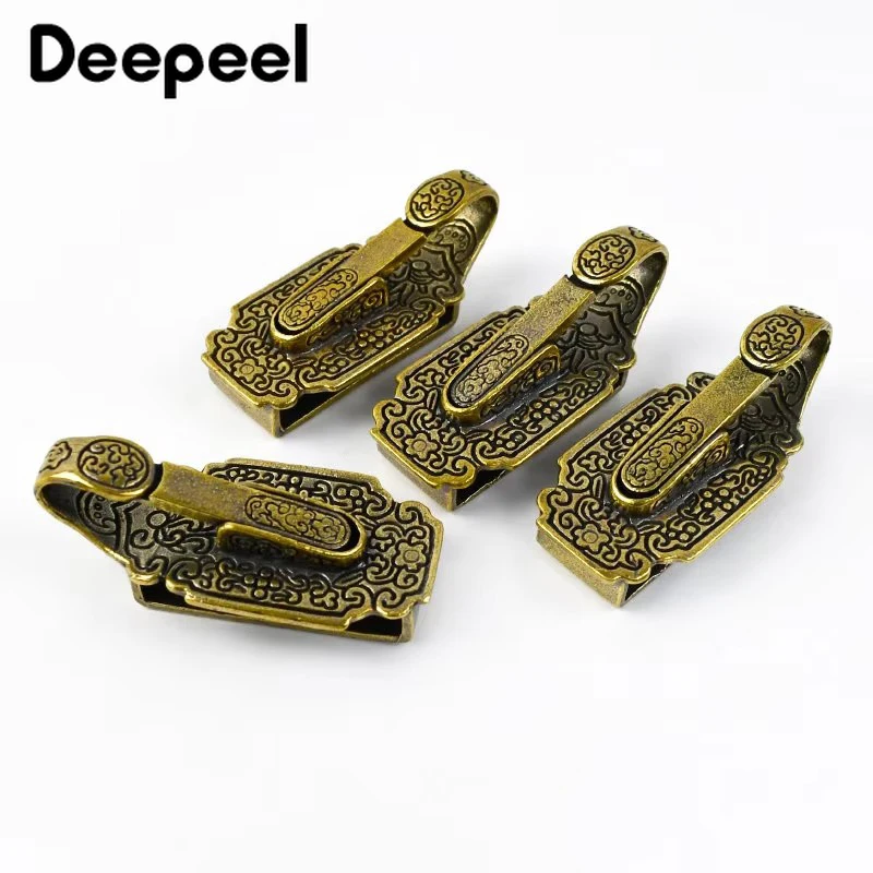 Deepeel 1/2Pcs Metal Belt Buckle Pure Brass Car KeyChain Hook Buckles Waist Wallet Key Ring Snap Clasp Leather Craft Accessories