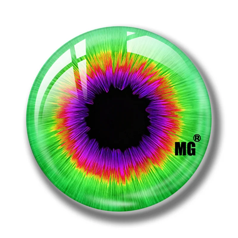 8mm 10mm 12mm 18mm 20mm 25mm 30mm 6mm Photo Glass Cabochon Pattern Round DIY Jewelry Accessories Cameo Fruit Kiwi Eyes