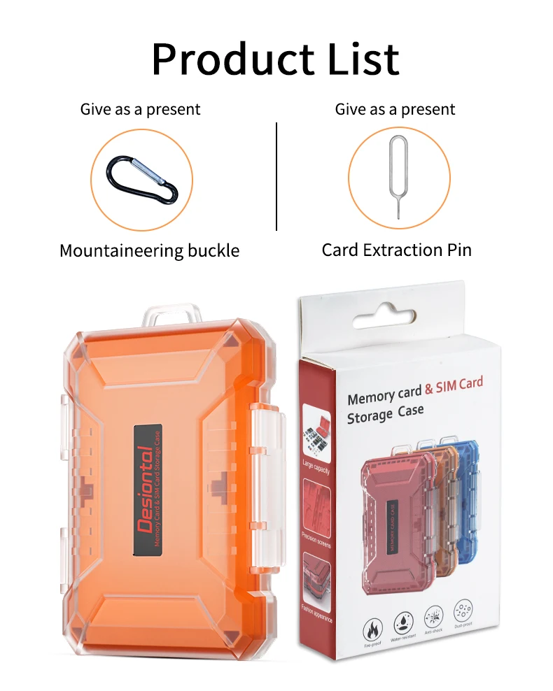 Card Holder Micro SD Card Case Waterproof Memory Card Storage Box Organizer Shockproof with environment Photography Accessories