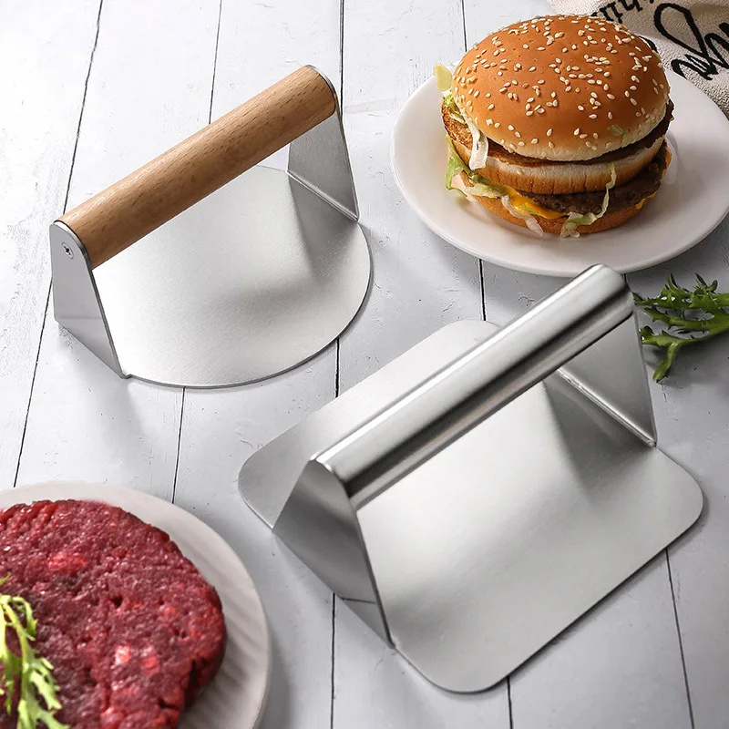 Hamburger Press 304 Stainless Steel Non-Stick Meat Beef Grill Burger Press Patty Maker Hamburger Maker Kitchen Supplies