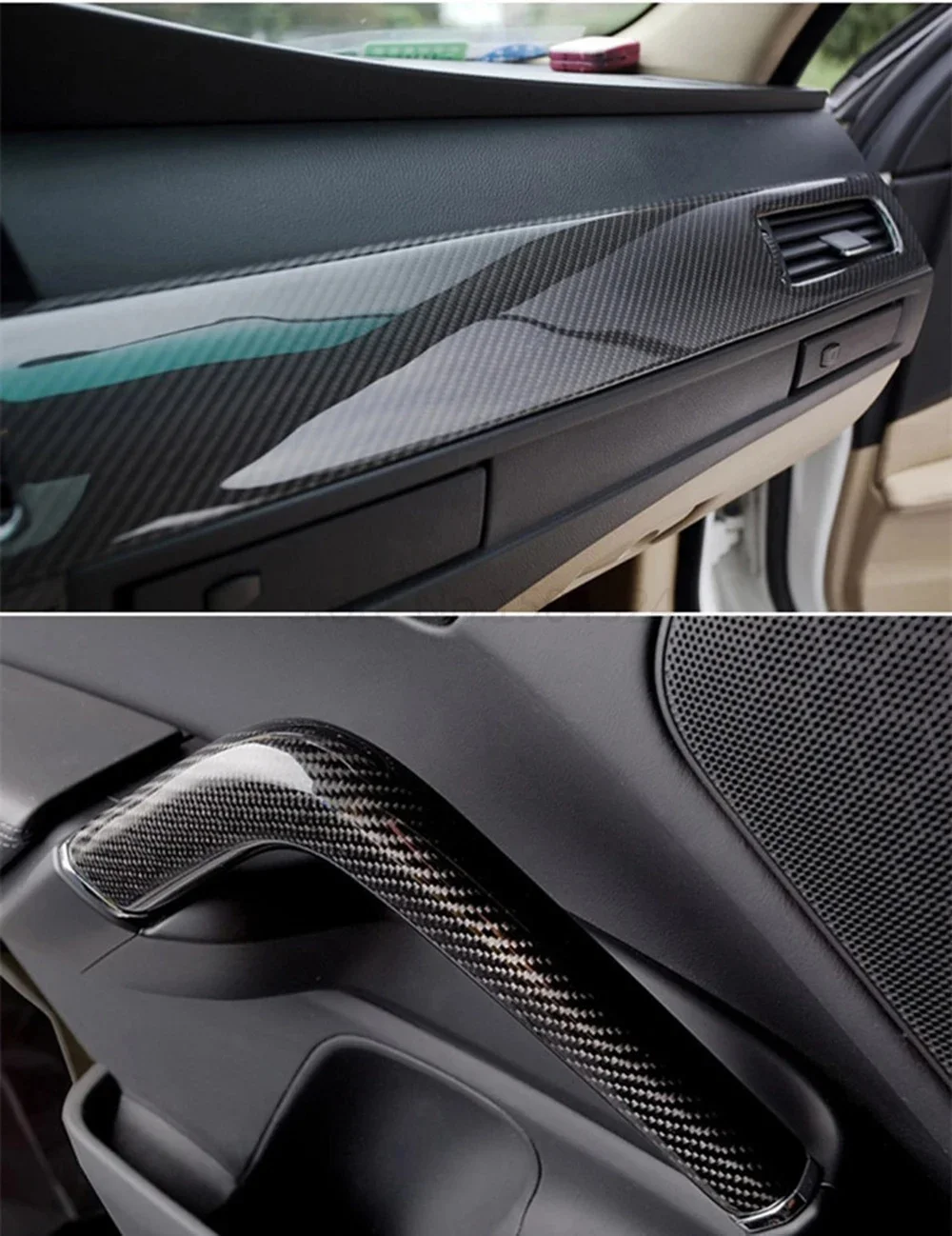 6D Glossy Black Carbon Fiber Car Wrap Vinyl Film Waterproof Self-Adhesive Sticker for Motorcycle Auto Decoration Accessories image 5