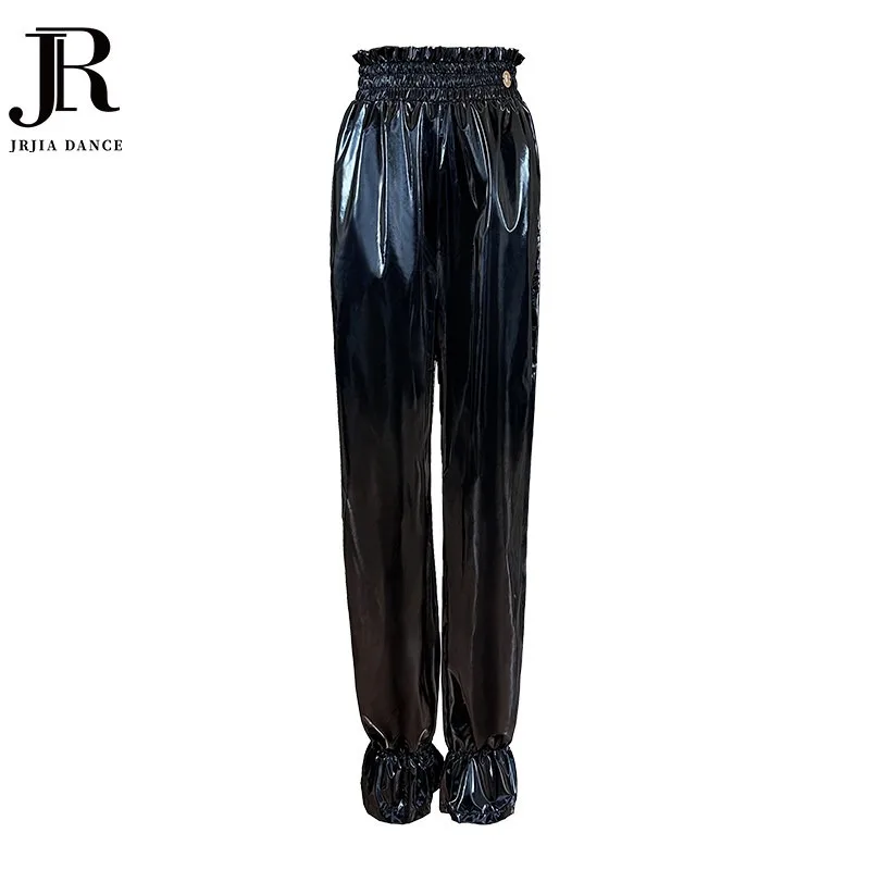 customized JIR with high waist sweat wicking slimming pants Latin dance training clothes locked temperature silver coated waist image 5