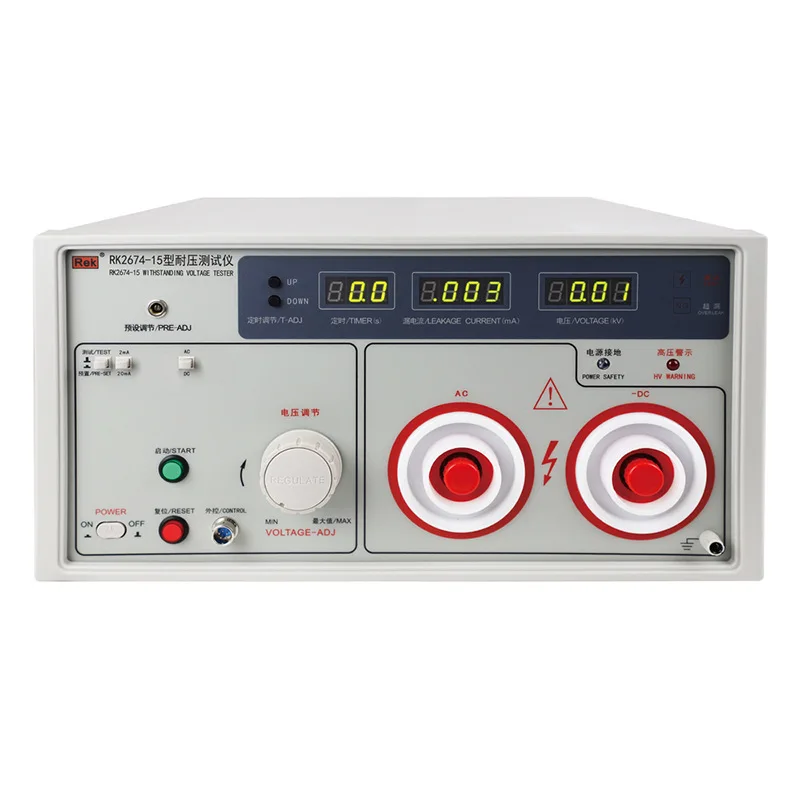

Merrick RK 2674-15 voltage tester 15KV 20mA AC and DC high voltage tester Dielectric strength meter