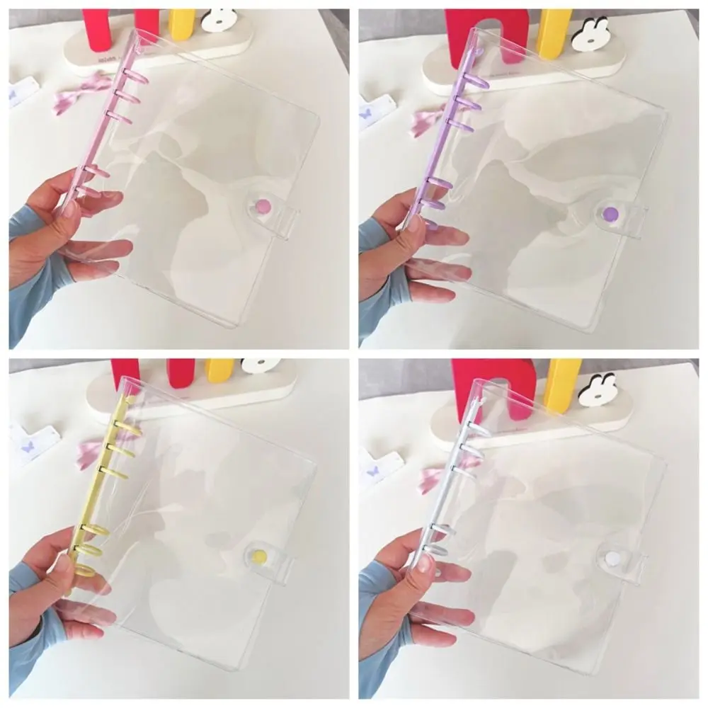 A6เครื่องผูกโปร่งใส PVC ทรงสี่เหลี่ยมสำหรับบัญชีเปลือก6รูเครื่องผูกสีจากโรงงานนี้ขายตรง