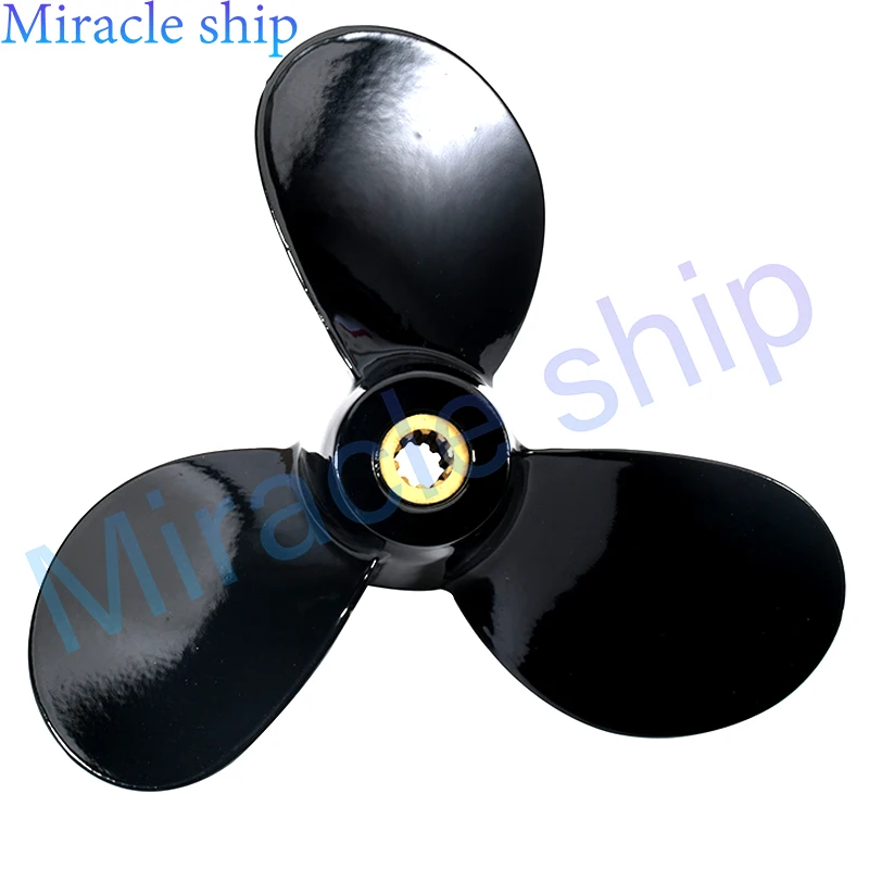 Propeller 7 1/2x7 Fit Suzuki Outboard Engine 4T DF4 DF5 DF6 10 Tooth Spline RH 58110-91JN0-019 Boat Motor Replaces Parts