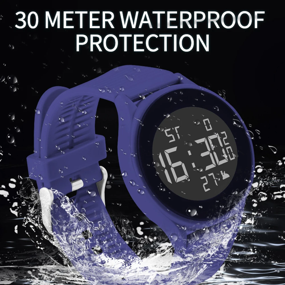 High Quality Man Watch Time LED Digital Wristwatches For Man Fashion Ultra-thin Silicone Band Electronic Sport Watch Male Gifts