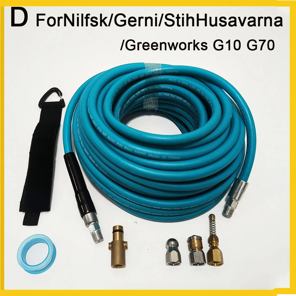 

High-Pressure Cleaning Machine Hose Super Flexible Sewer Drain Water Cleaning Hose ForNilfsk/Gerni/StihHusavarna/Greenworks G10