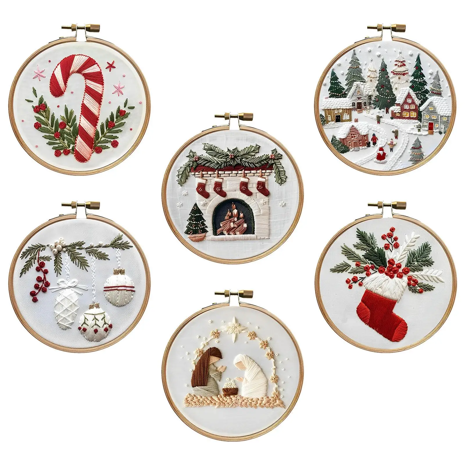 

Набор для вышивания к Рождеству, комплект для вышивания крестиком, материалы для рукоделия с инструкциями и схемой, для взрослых и начинающих