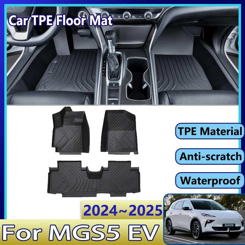 

Accessories For MGS5 EV ES34 2024 2025 MG ES5 Car TPE Floor Mats Waterproof Anti-slip Mud Carpet Foot Pad Full Set Rug Tappetos