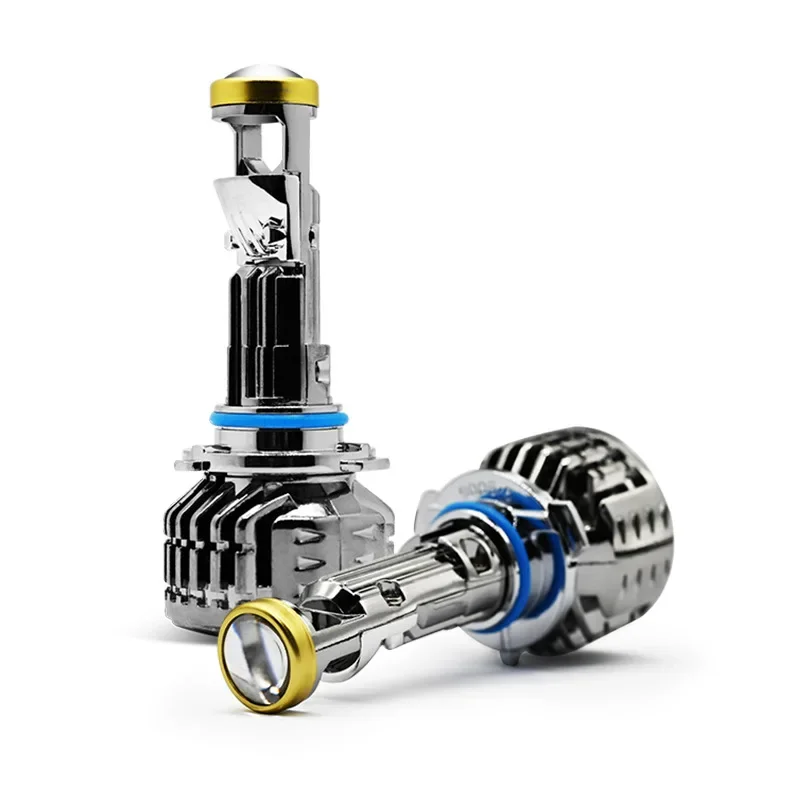 Xintianguang 2 Stuks Auto Led Koplampen Bifocale Lens Y9pro Mini Kleine Lens Fisheye Licht H4 H7 H11 9005 9006 Geïntegreerde Gloeilamp