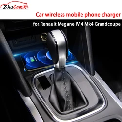 for Renault Megane IV 4 Mk4 Grandcoupe Center Console Storage Wireless Mobile Phone Charger QI 18W iPhone Magsafe Fast Charging