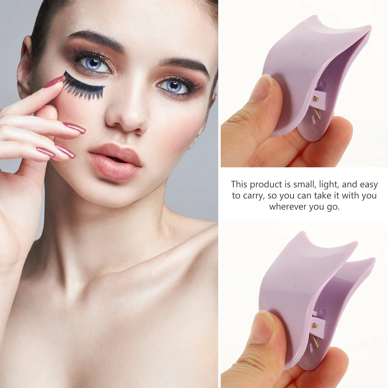 

4pcs Applicator Tool Eyelash Extension Tweezers False Lash Applicator Clip Makeup Tool For Easy Application Portable Lash
