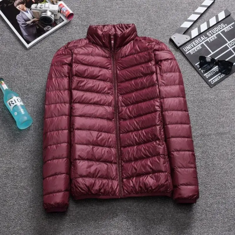 Jaqueta ultraleve para baixo empacotável masculina, jaquetas puffer curtas, casaco portátil de alta qualidade, nova chegada, moda outono e inverno, 2023