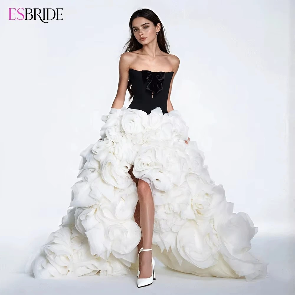 

Princess Pleated Prom Party Dresses Floral Layered Organza Women Formal Occasion Dress Velvet Bow Prom Gown vestidos para mujer