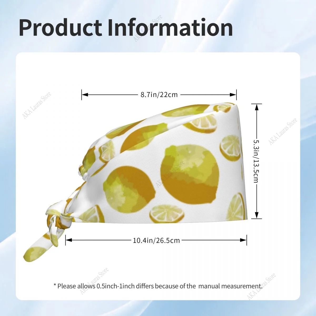 Pet Shop Lemon Unisex Krankenpflege-Peeling-Kappen, lustig, atmungsaktiv, Veterinär- und Pflegezubehör, Anästhesie-Peeling-Kappe