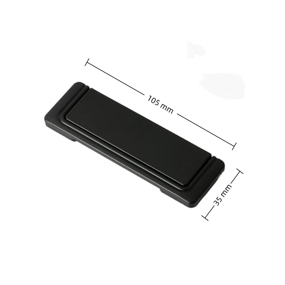 سبائك الألومنيوم درج مقبض كابينة خزائن مسطحة غير مرئية مقبض خزائن قابلة للطي تسحب مشبك مخفي #6