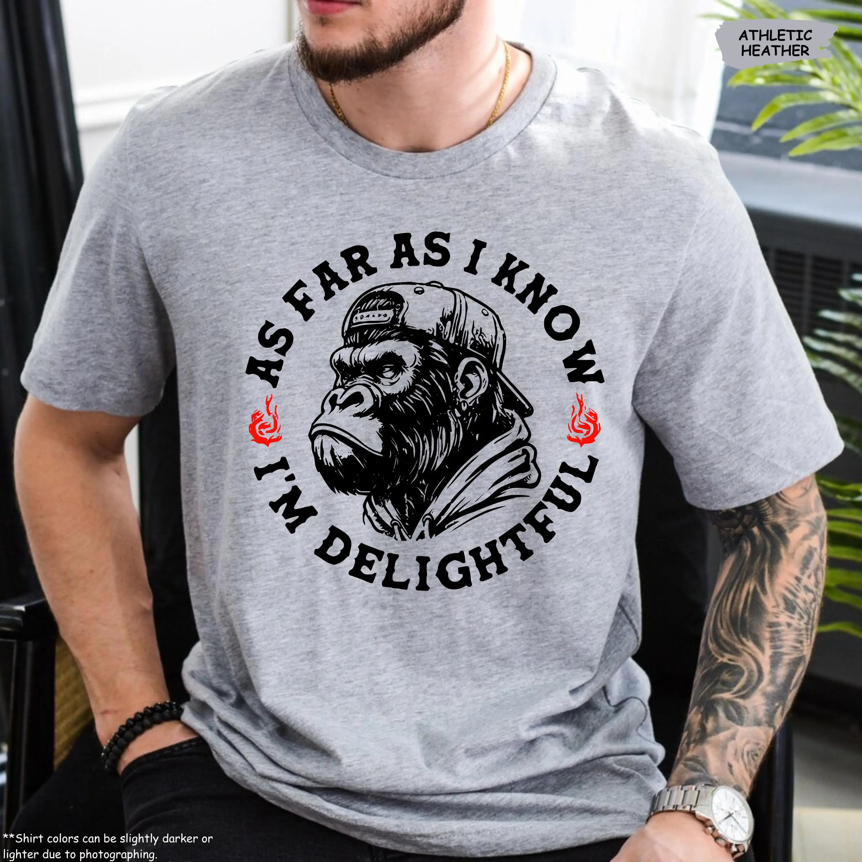 As Far As I Know I'm Delightful Shirt, Funny Dad Shirt, Adult Humor Gift, Gift for Husband, Sarcastic Man Shirt