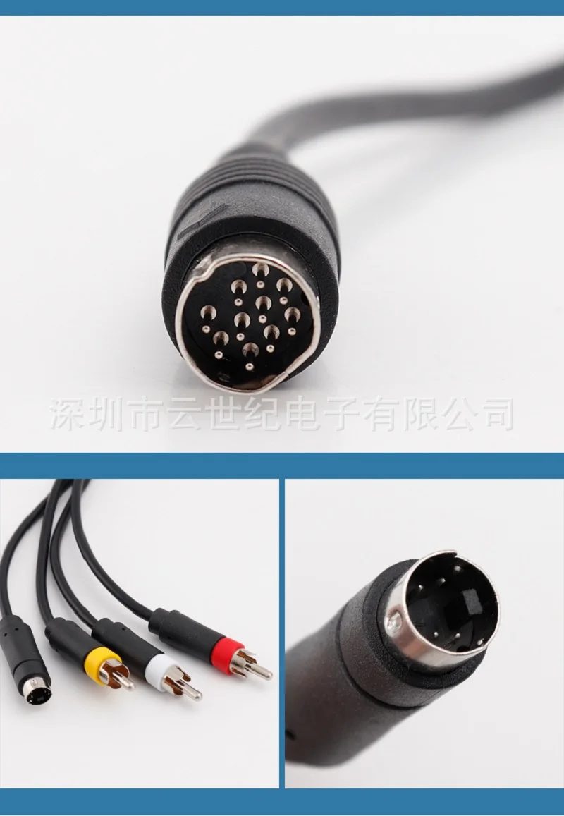 كابل صوت فيديو AV-S RCA متعدد الوظائف لوحدة تحكم ألعاب Sega Saturn SSDC PS1 PS2 SNES N64 NGC SFC