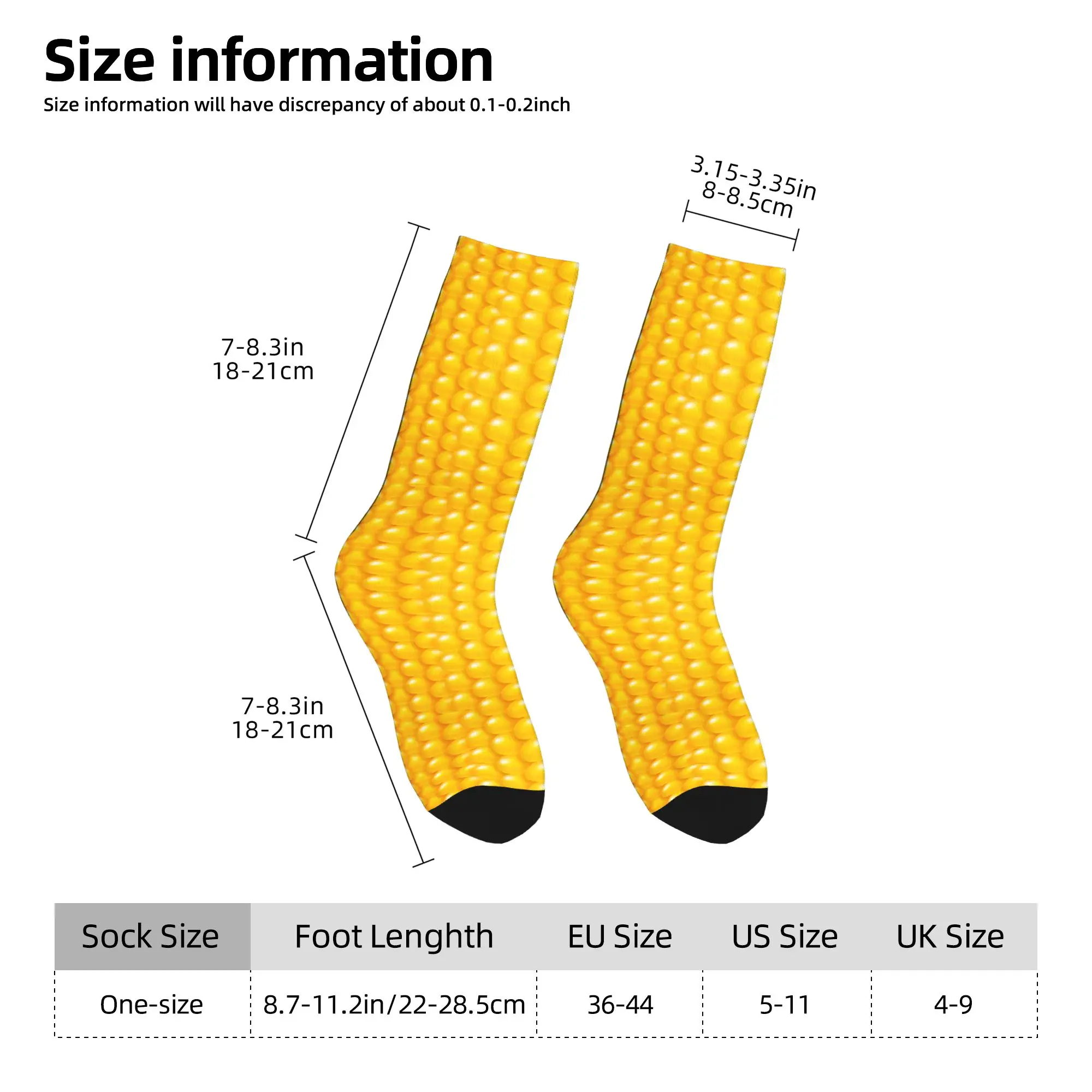 

Блестящие носки Corn Socks, противоскользящие, мужские, дышащие, для бега, осенние, повседневные, дизайнерские