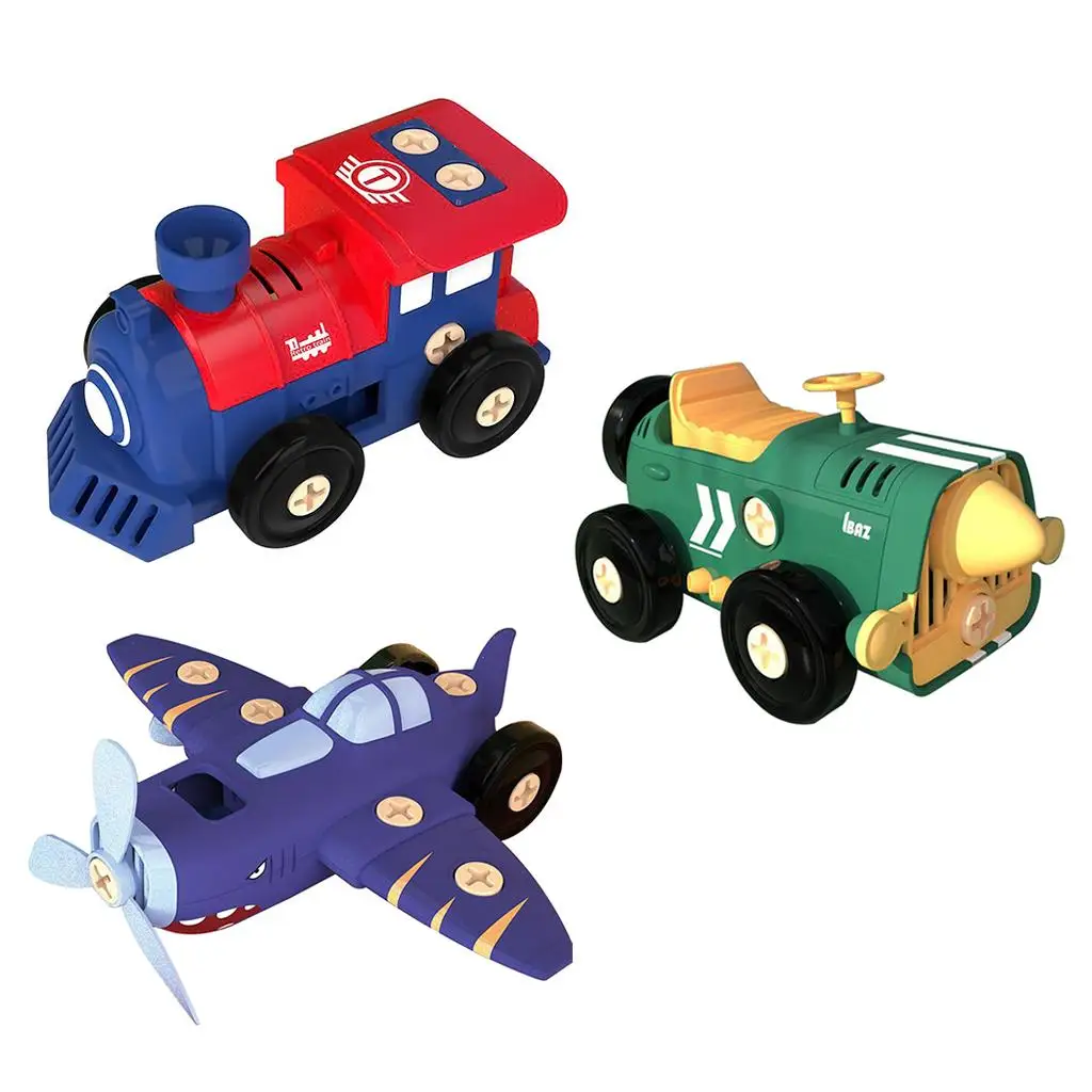 Kids DIY Vehicles Toy Miniature Early Educational Toys for Kids Age 3 & Up