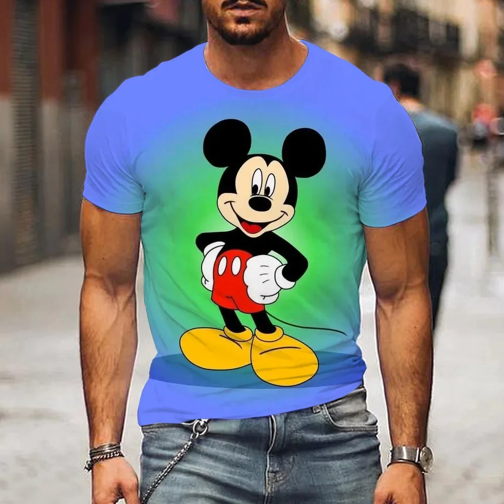 2024 New Disney Cartoon Mickey Mouse  3d Print T-shirts Men Female T Shirt Kid Tshirts Tops Tee