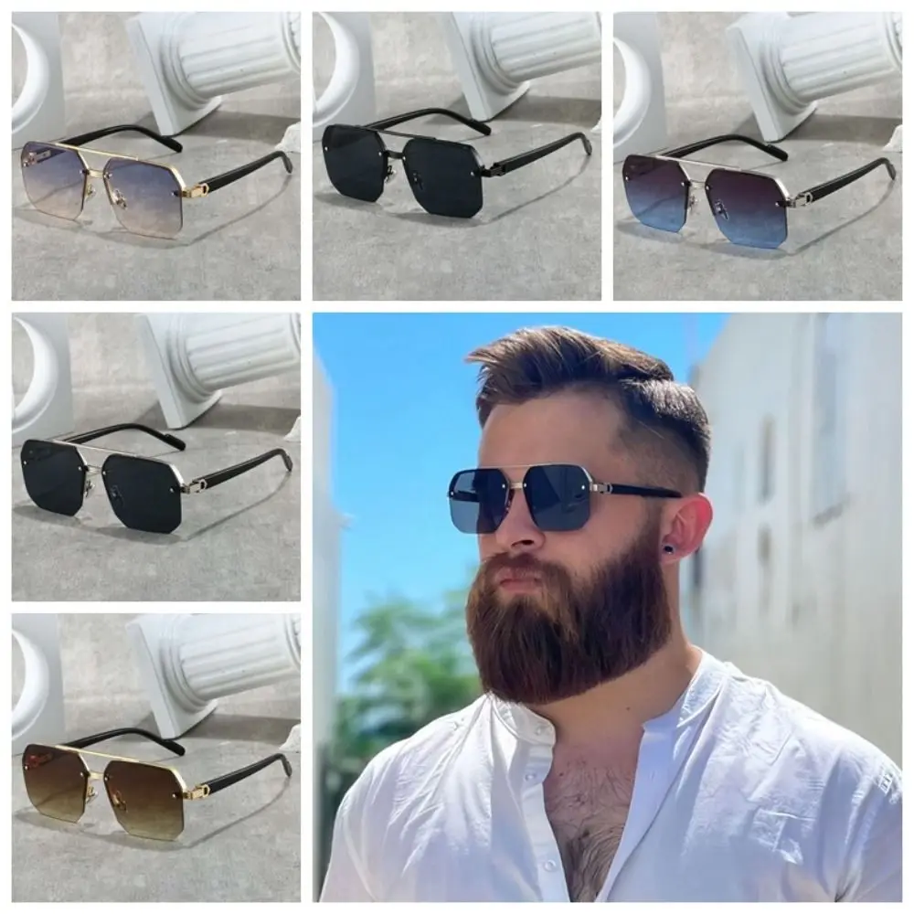 

Catwalk UV400 Men Alloy Sunnies Gradient Color PC Women HD Sunglasses Lightweight Decorative Anti-UV Glasses Summer