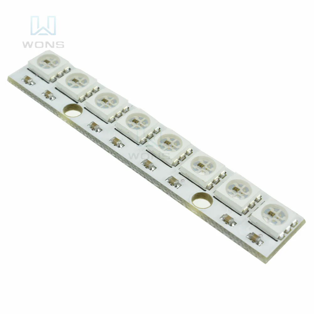 8 Channel WS2812 WS2812B WS 2811 5050 RGB LED Lamp Panel Module 5V 8-Bit Rainbow LED Precise