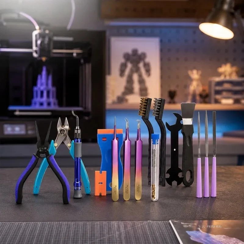 3D Printing Tool Set Model Disassembly Support Scissors Trimming Polishing Nozzle Cleaning Needle Kit Accessories Wholesale