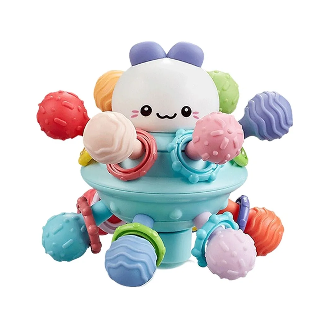 食品グレードの赤ちゃんの感覚歯が生えるおもちゃカラフルな BPA フリー多感覚赤ちゃんのおもちゃ耐久性のある鉛フリーの早期教育玩具