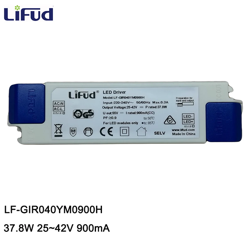Lifud LED Driver 23-38W 900mA LF-GIR040YM0900H LED Voeding Paneel/Down/Track Light LED Armatuur Driver GIF040YS0900H