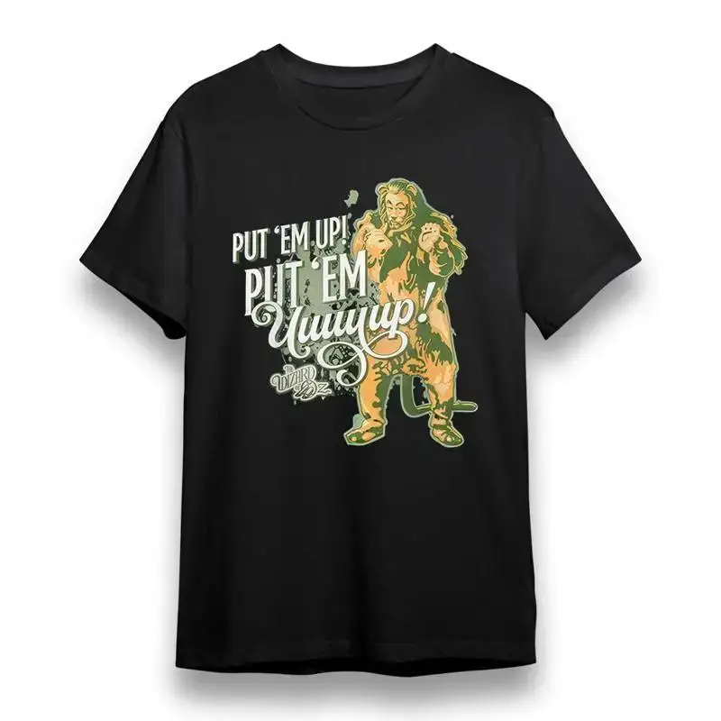 Men'S T Shirt With Featuring Put 'Em Up Black Cotton