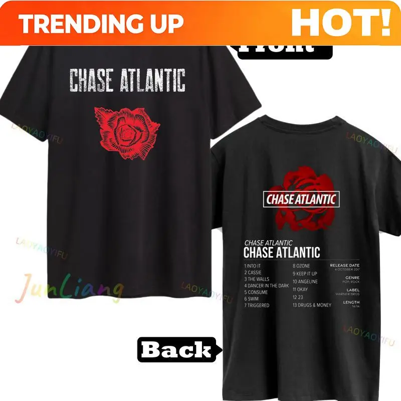Band CHASE ATLANTIC Tour 2025 T-shirt Summer Short-sleeved Men's T-shirt The Hip-Hop, Rock and Gothic Style Clothing of the Fans