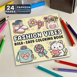 Stylish Coloring Book for Adults - 24 Pages of Creative Doodles and Relaxation Art - Perfect Fashionable Coloring Experience