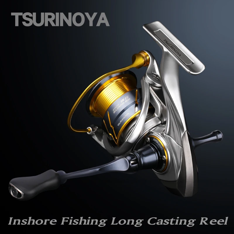 TSURINOYA Long Casting Spinning Fishing Reel SURPASS 2000 2500 Aluminum Alloy Gear Carbon Corrosion Resistance Saltwater Wheel