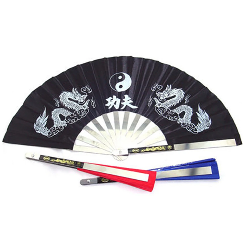 Stainless Steel Self-defense Tai Chi Fan Kung Fu Martial Arts Performance Props Square Dance Mulan Fan