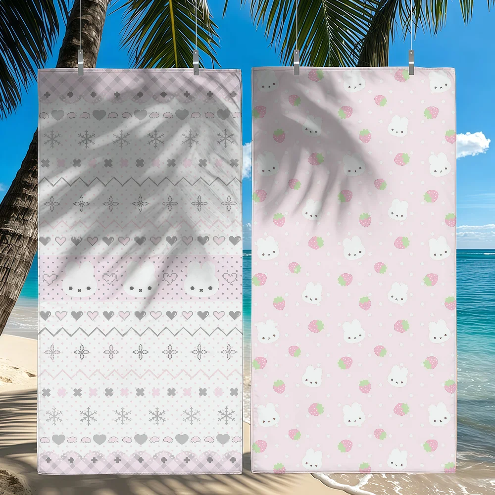 Cute Polka M-Miffy Dot Pattern Towel Quick Drying Bath Towels Are Suitable For Swimming Pools Camping Yoga And The Gym