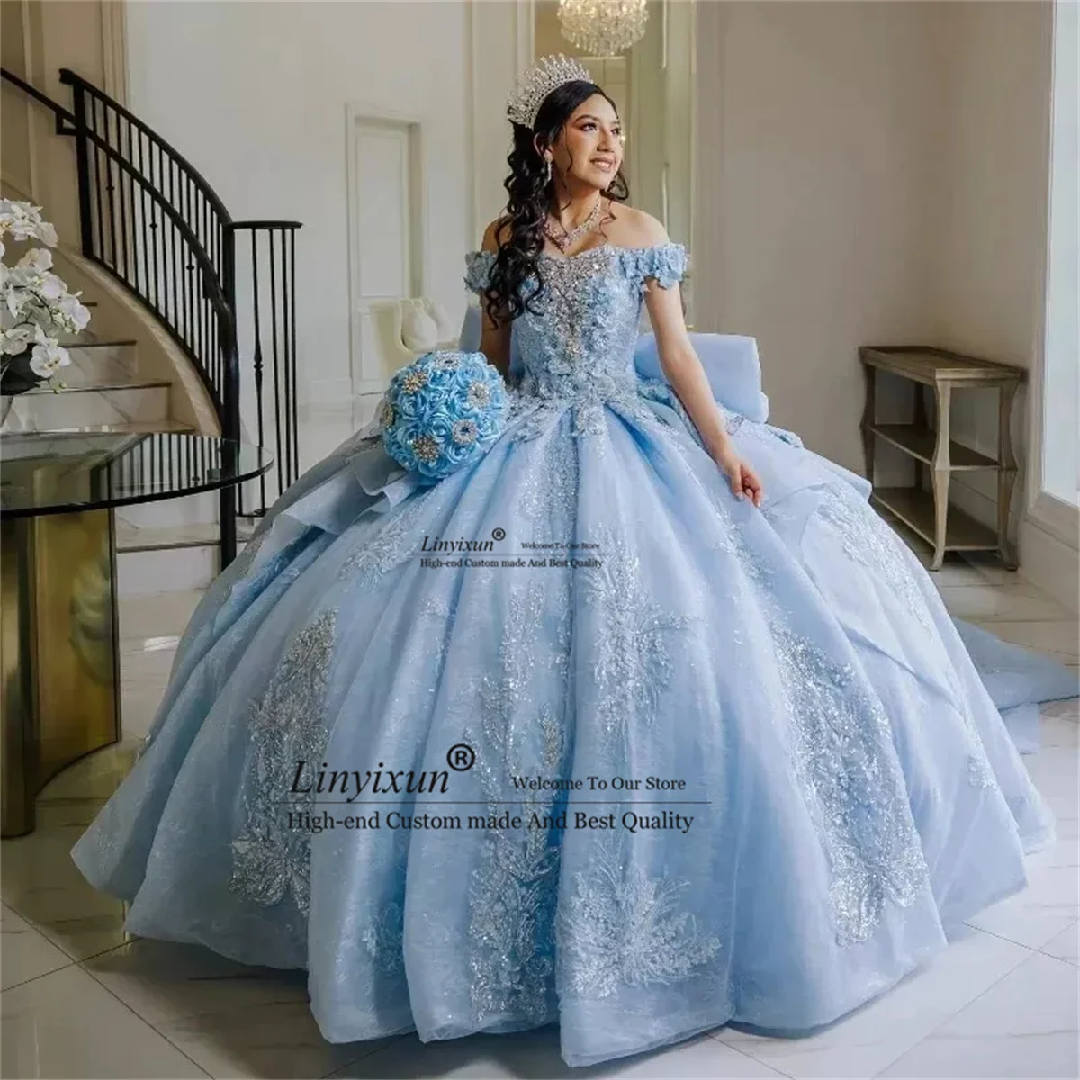 

Бальное платье принцессы, платье Quinceanera с блестящей аппликацией, кружевное платье на заказ, милое платье 16, корсет с открытыми плечами, Vestido De 15 Anos