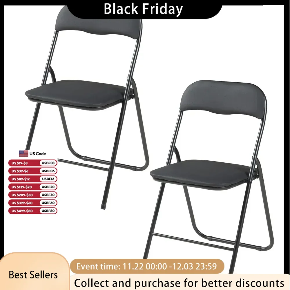 Chairs with Padded Cushion and Back, Metal Chairs for Home and Office,Indoor and Outdoor Foldable Chairs 31