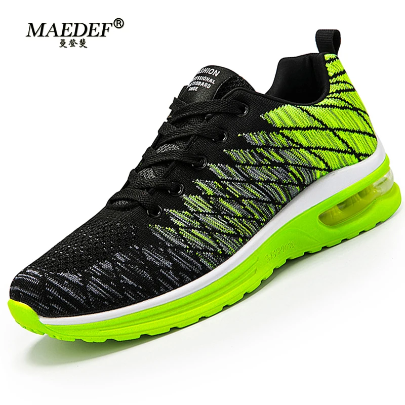 MAEDEF Running Shoes Mens Flat Mesh Breathable Walking Man Casual Sneakers Comfortable Outdoor Trainer Race Sneaker for Men Shoe