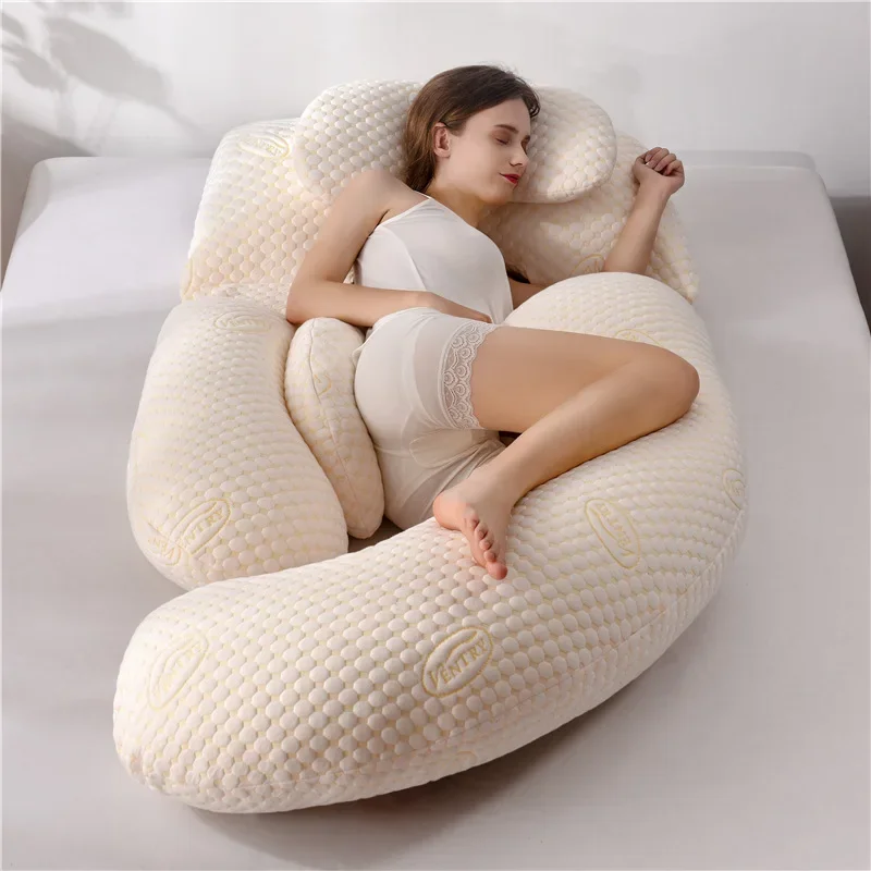 Almohadas de maternidad para dormir de lado de la cintura, almohada de sujeción para embarazadas con abrazadera para el vientre, almohada de