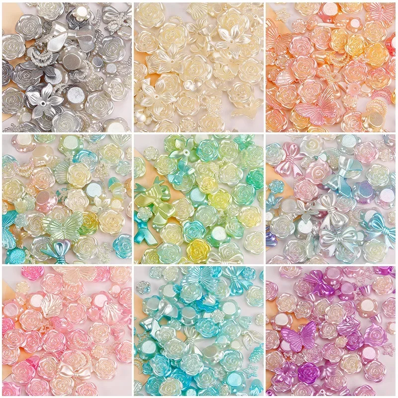 50g/bag Dreamy baroque mixed sweet diy cream glue mobile phone case headdress hairpin jewelry resin accessories