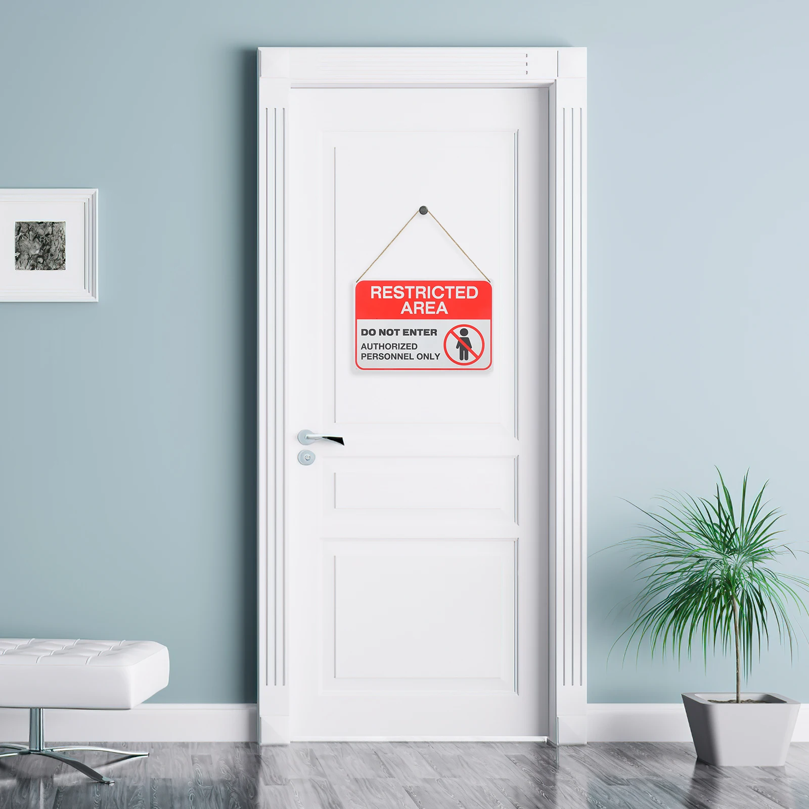 Warning Sign Safety No Entrance Do Not Enter Signs Caution Iron Labels Vibrant Color Design Easy Mounting Walls Fence Gates