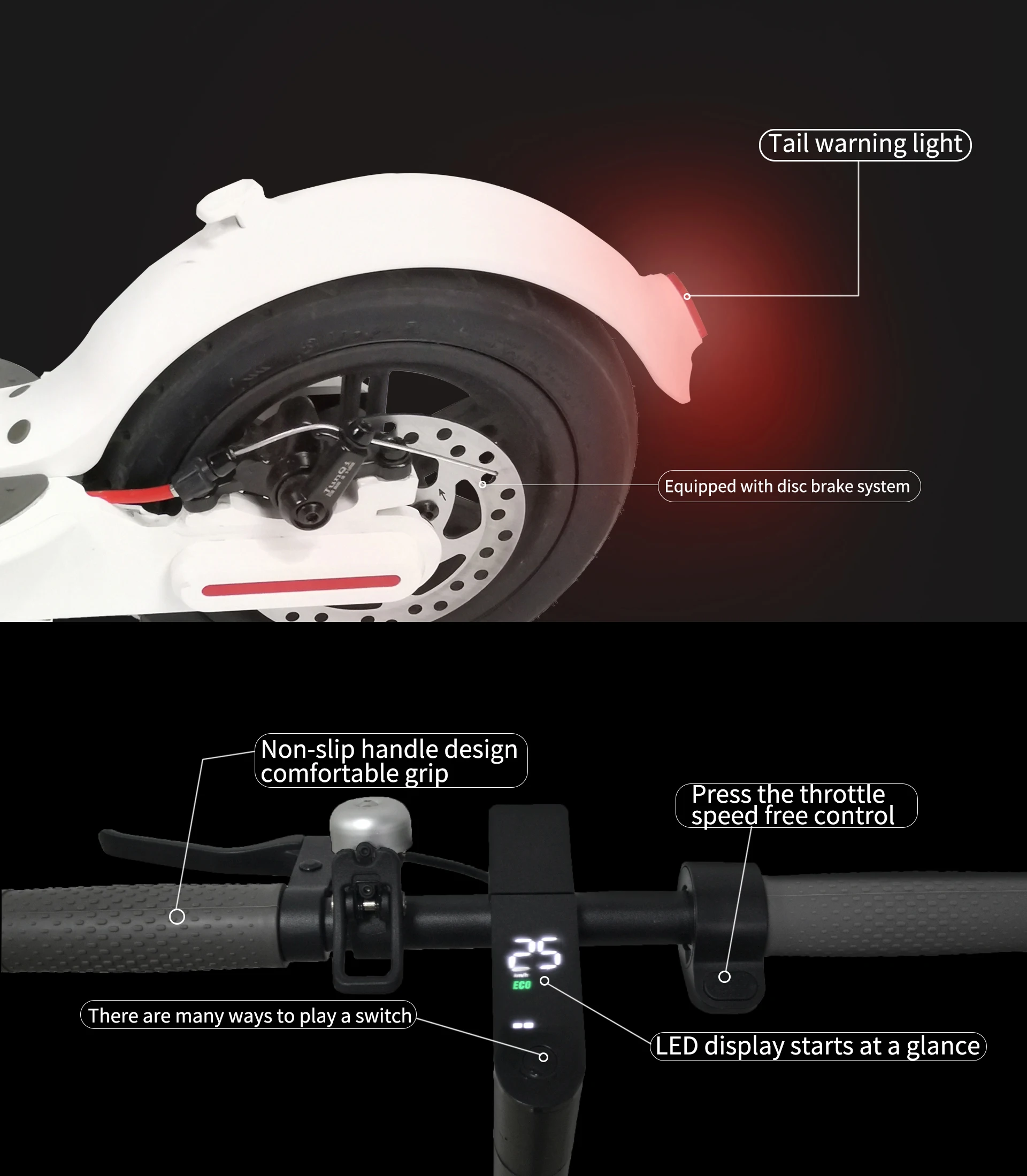 for 8.5inch Solid Tire e-scooter 350W 7.8Ah ST4 foldable adults European stock Cheap Electric Scooter