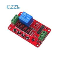 FRM01 LED Digital Time Delay Relay DC 12V 1CH Multifunction Timer Relay Module Loop Delay Timer Switch Self-Locking Timing Board