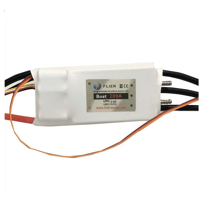 

200A ESC 8S Ультра-большой ток Бесщеточный водонепроницаемый электронный регулятор скорости BLDC для модели радиоуправляемой лодки