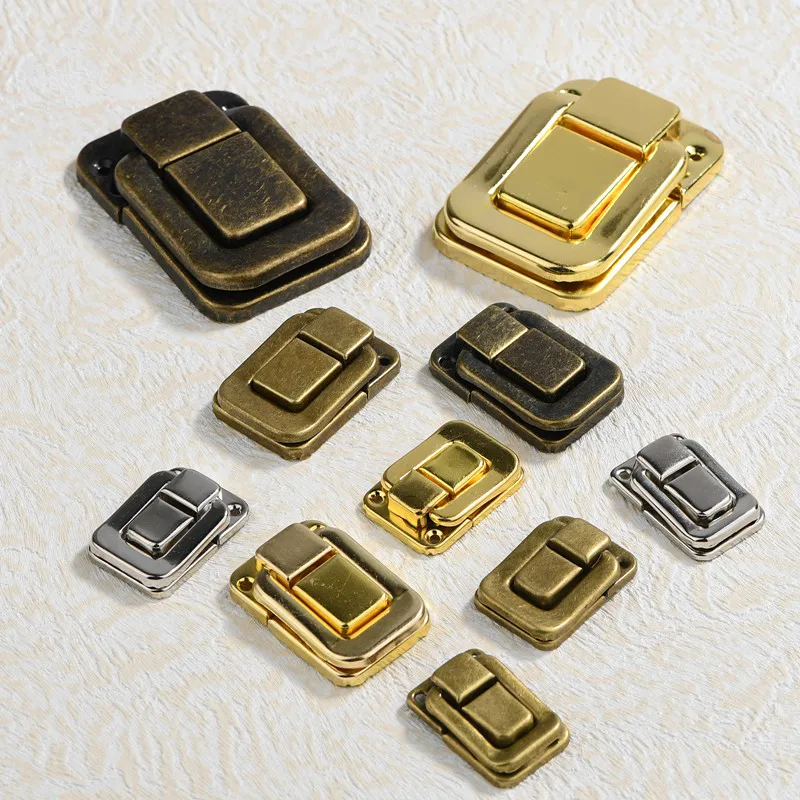 300Pcs Antique Wooden Box Metal Alloy Catch Hasps Latches Lock Buckle Clip Clasp Jewelry Suitcase Vintage Hardware Tools