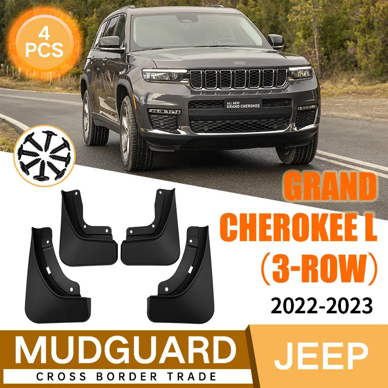 Guardabarros Invisible para Jeep Grand Cherokee L 2022-2023, 4 piezas, guardabarros delantero y trasero, accesorios