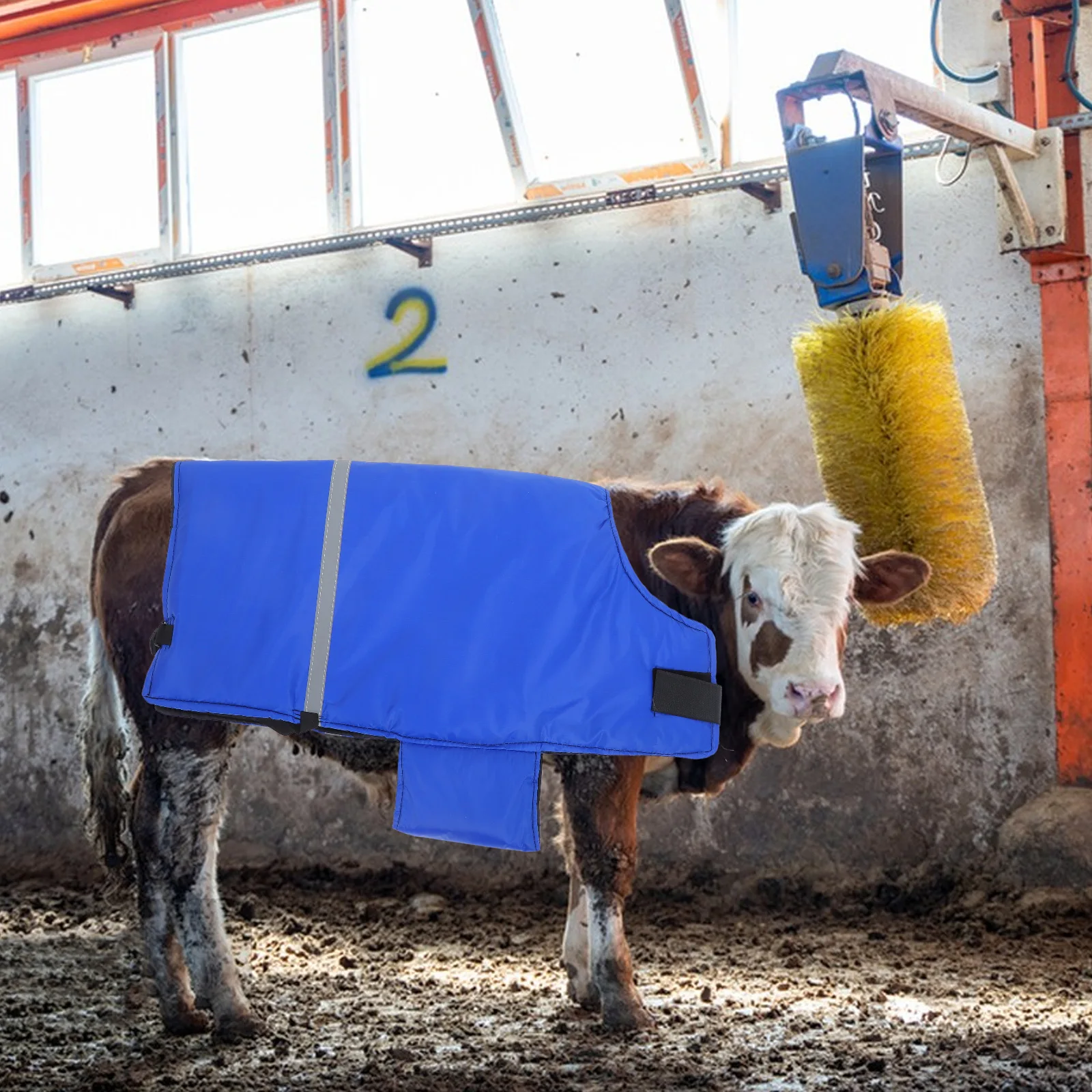 

Calf Warm Coat Insulation Cow Vest Warming Blanket Fleece Cold Weather Durable Reusable Easy Care Pet Supplies