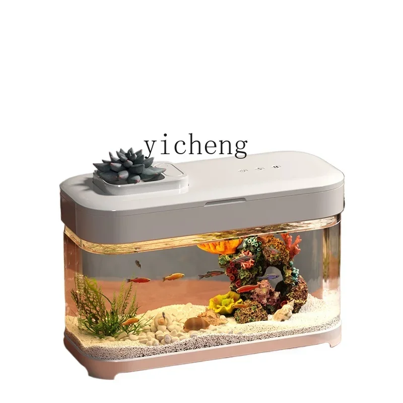 TQH water-free home desktop ecological living room small self-circulating desk small fish tank